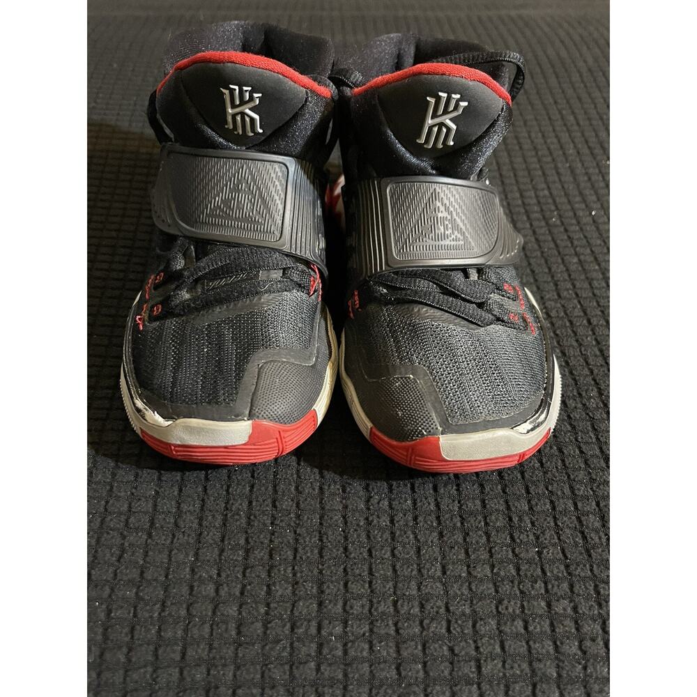 Nike Kyrie 6‎ GS Bred Black Red Basketball Shoes BQ5599-002 Youth Size 12C